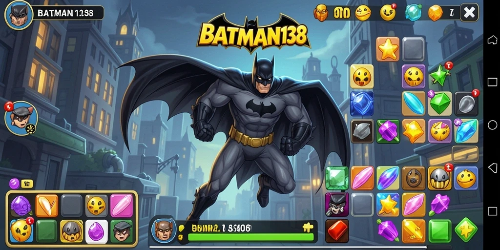 Tampilan gameplay seru dan penuh warna dalam BATMAN138.