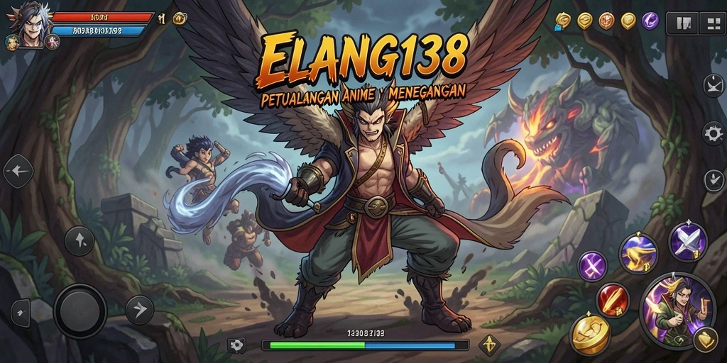 Screenshot menunjukkan aksi mendebarkan dalam permainan Anime.
