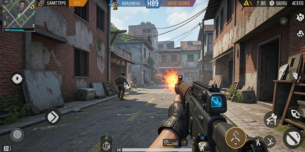 Tampilan gameplay H89 yang mendebarkan dalam genre TPS.