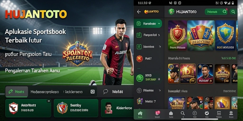Tampilan gameplay menarik dari aplikasi Sportsbook HUJANTOTO.