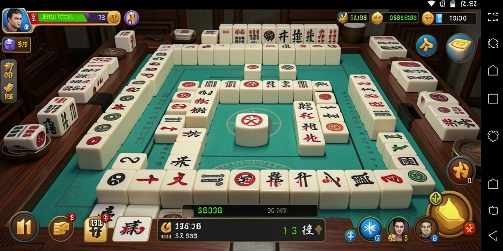 Tampilan permainan Mahjong yang menarik di JEBOLTOGEL.