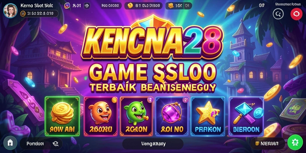 Tampilan gameplay KENCANA28 yang menarik dan penuh warna saat bermain slot.