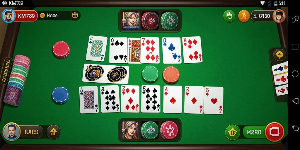 Screenshot KM789 menampilkan gameplay seru dari permainan Gaple.