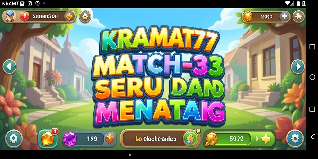 Tangkapan layar gameplay KRAMAT77 yang menampilkan aksi Match-3 yang seru.