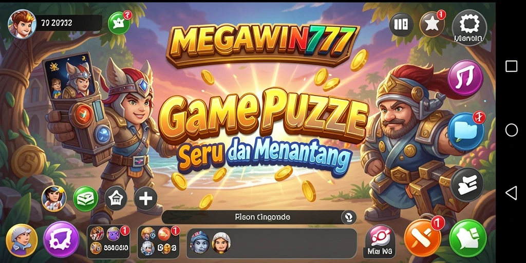 Tampilan gameplay puzzle yang menarik di MEGAWIN777.