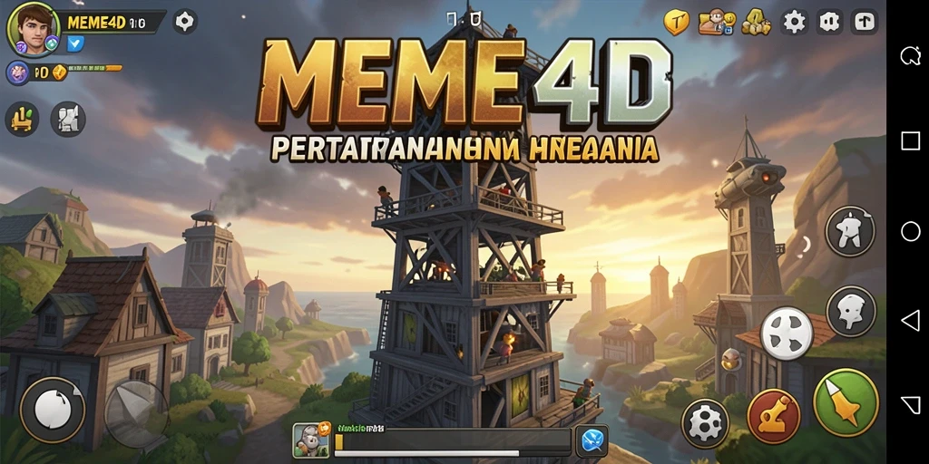 Gameplay menegangkan di MEME4D dengan aksi menara pertahanan yang epik.