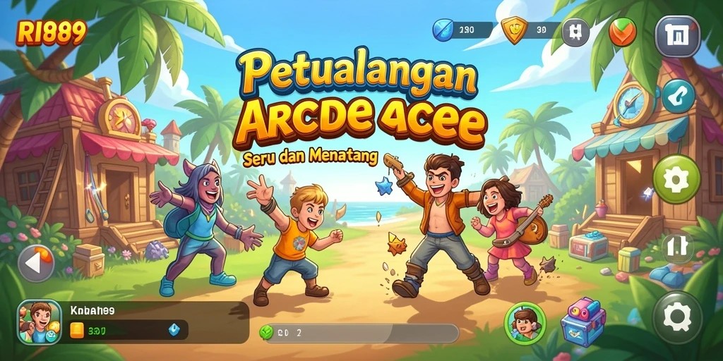 Screenshot menunjukkan aksi cepat dan tantangan menarik dalam RI889.