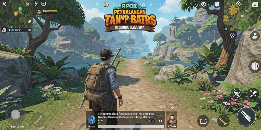 Tampilan menarik dari gameplay RPOK di dunia terbuka yang luas.
