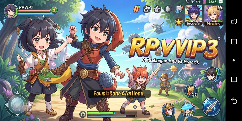 Tampilan menarik dari gameplay RPVIP3 yang penuh aksi dan petualangan.