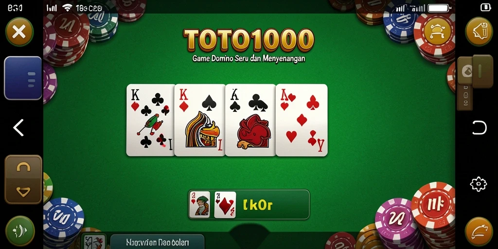 Tampilan gameplay Domino yang seru di TOTO1000.