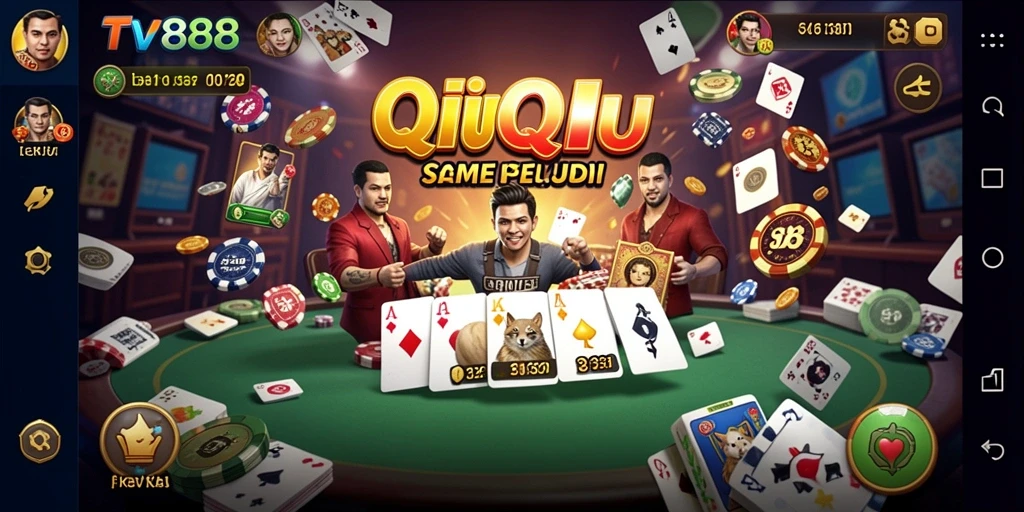 Tampilan gameplay QiuQiu yang menegangkan dan menghibur.