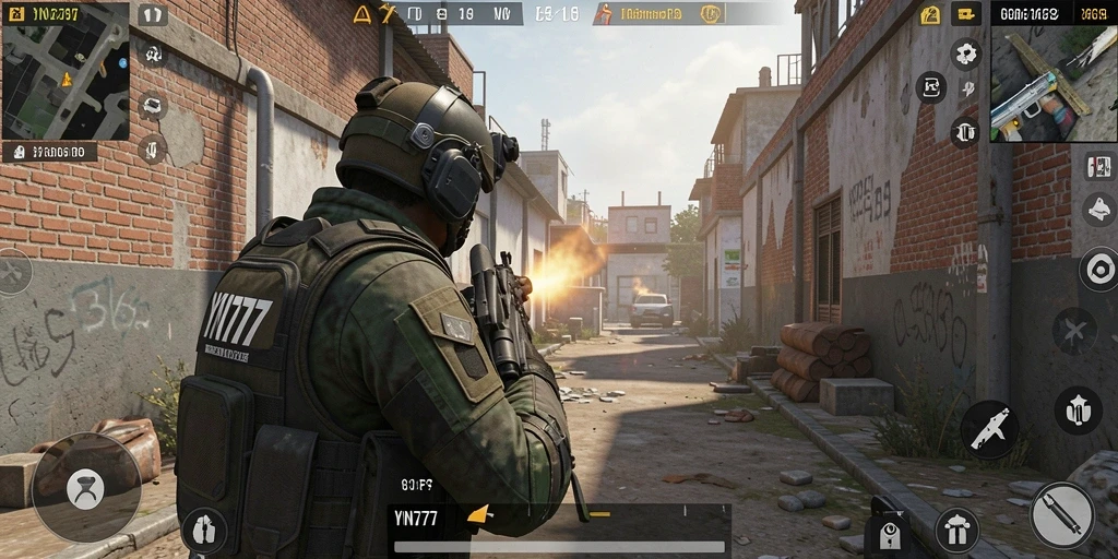Gameplay YN777 yang intens dengan aksi menembak yang mendebarkan.