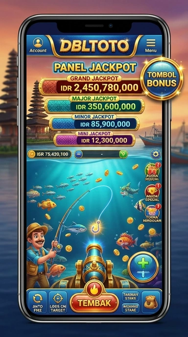 Tampilan antarmuka aplikasi dbltoto yang menarik dan modern.